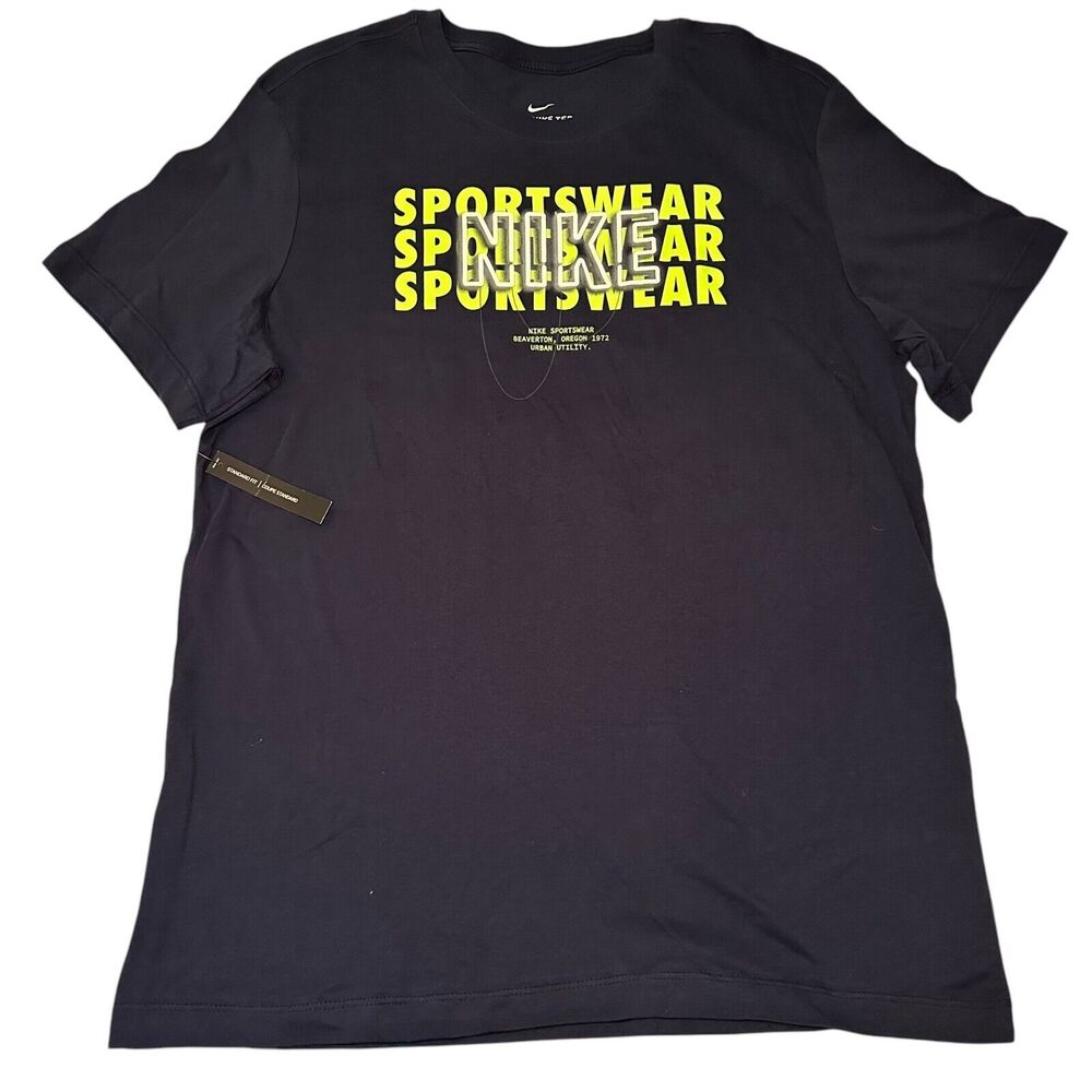 Nike Sportswear Tee Men's Size Large Standard Fit Blue Beaverton Oregon 1972 NEW